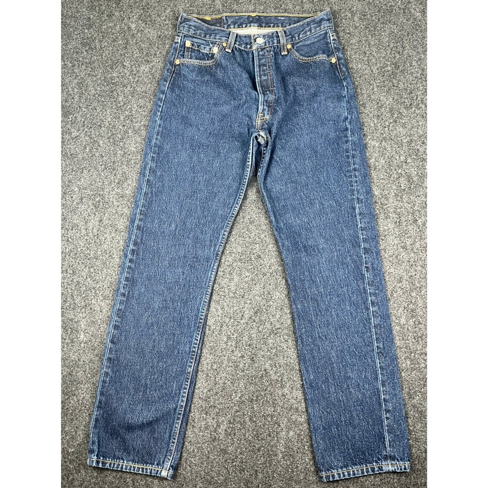 Vintage Levis 501 Womens Jeans 27x30 Dark Wash Straight Leg Made in USA Indigo